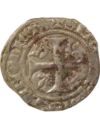 Charles VI Guénar 1 blanc guénar Billon 1411-1422 Tournai