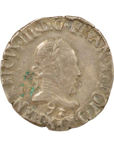 Henri III 4e Tyoe 1/2 teston Argent 1575 9 Rennes