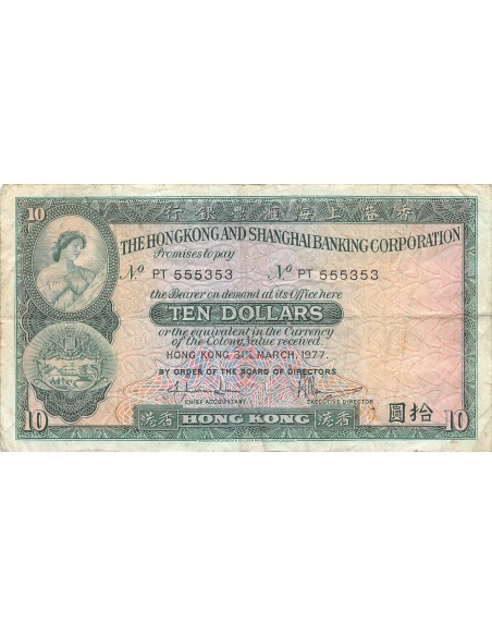 Hong-Kong 10 dollars 1977