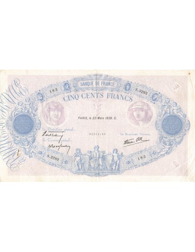 500 francs 1939