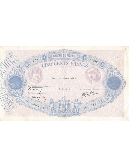 500 francs 1939