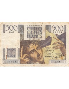 500 francs 1945