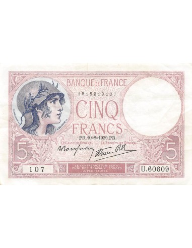 5 francs 1939
