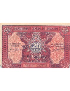 Indo-Chine Fr. 20 cents 1942