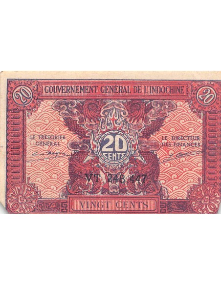 Indo-Chine Fr. 20 cents 1942