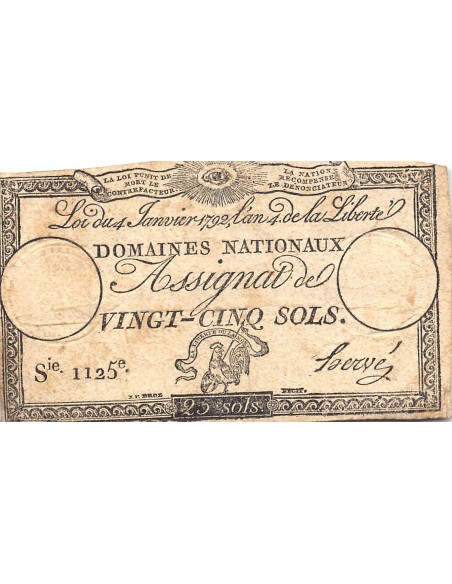 25 sols 04/01/1792