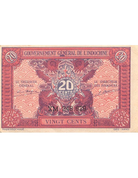 Indo-Chine Fr. 20 cents 1942