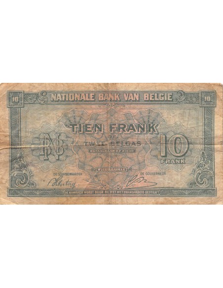 Belgique 10 francs 1943