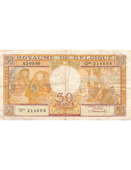 Belgique 50 francs 1956
