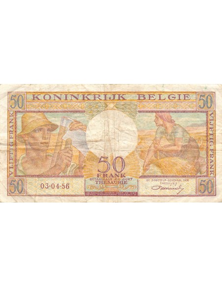 Belgique 50 francs 1956