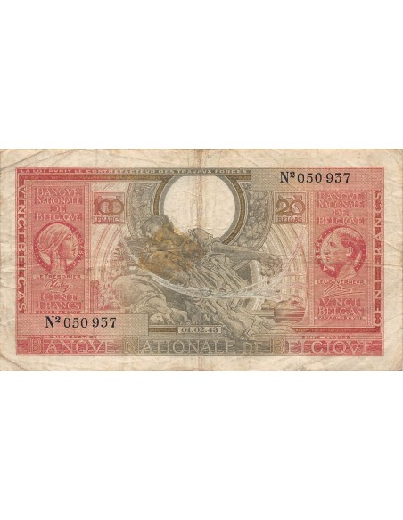 Belgique 100 francs 1943