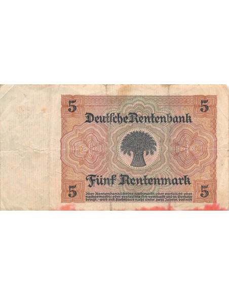 Allemagne 5 rentenmark 1926