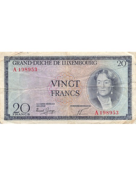Luxembourg 20 francs 1955