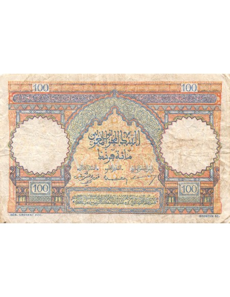 Maroc 100 francs 1950