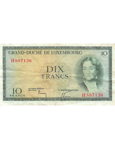 Luxembourg 10 francs 1954
