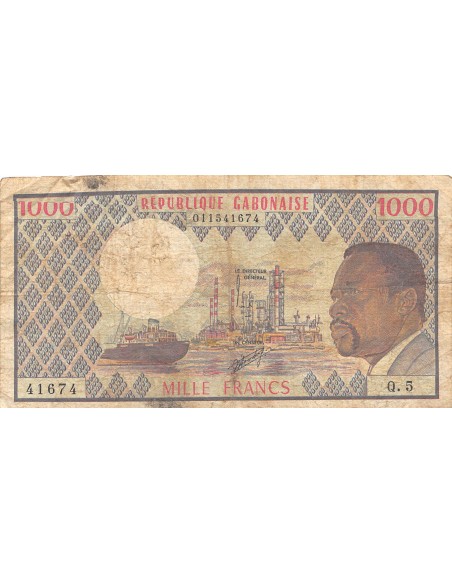 Gabon 1000 francs 1974-1978