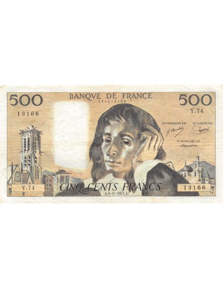 500 francs 1977