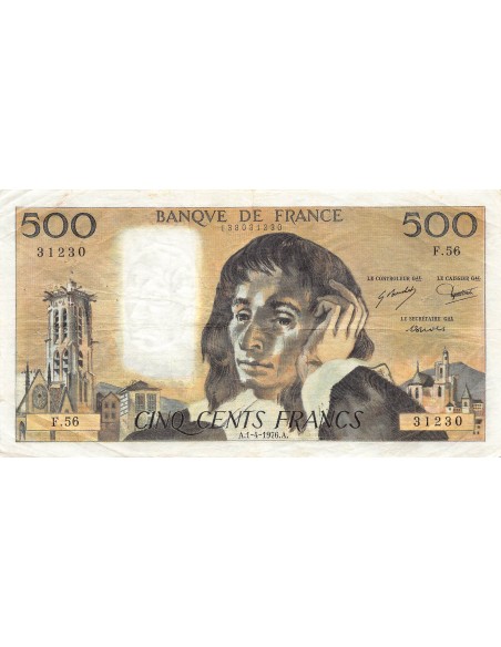 500 francs 1976