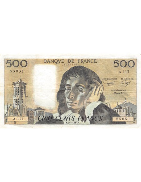 500 francs 1980