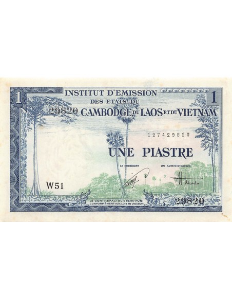 Indo-Chine Fr. 1 piastre 1954