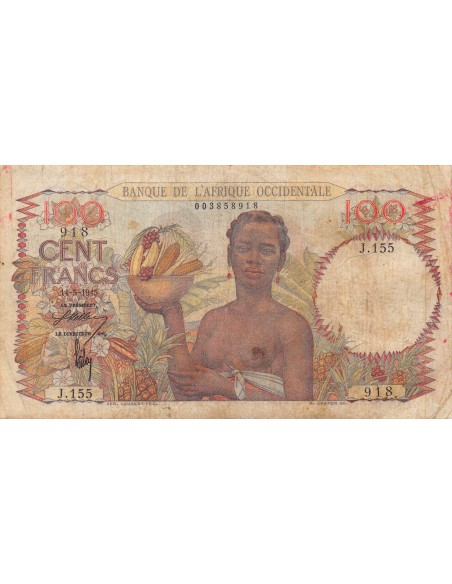 Afrique de l'Ouest 100 francs 1945