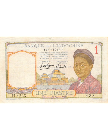 Indo-Chine Fr. 1 piastre 1936