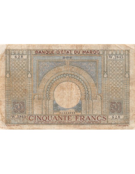 Maroc 50 francs 1947