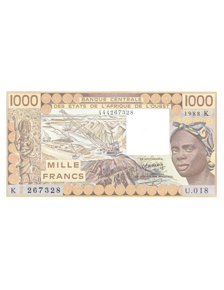 Sénégal 1000 francs 1988