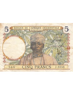 Afrique de l'Ouest 5 francs 1938