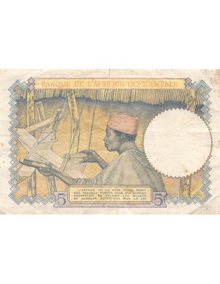Afrique de l'Ouest 5 francs 1938