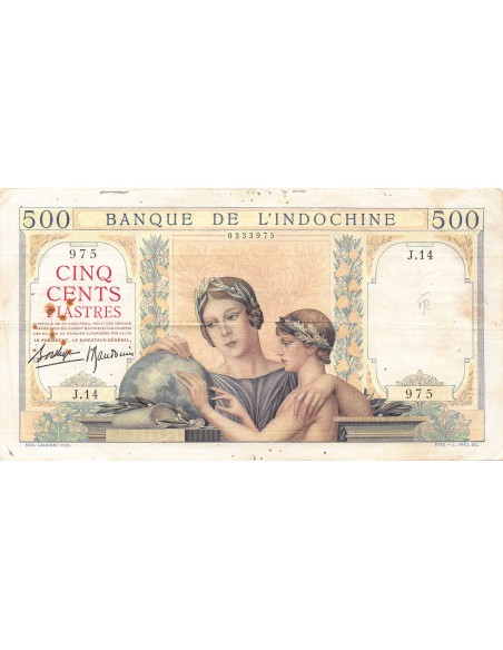 Indo-Chine Fr. 500 piastre 1939