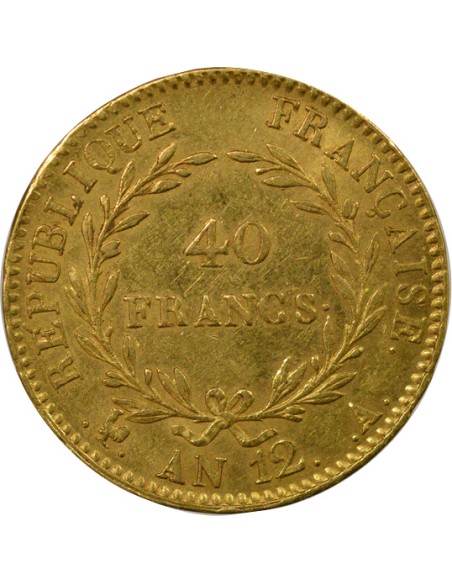 Roi d'Italie Consulat 40 francs Or An 12 A - Paris