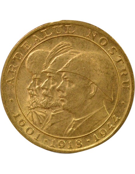 Roi de Roumanie Libération de l'Ardeal du Nord 20 lei Or 1944 B Bucarest
