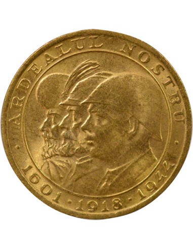Roi de Roumanie Libération de l'Ardeal du Nord 20 lei Or 1944 B Bucarest