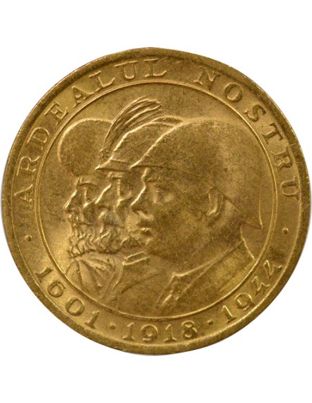 Roi de Roumanie Libération de l'Ardeal du Nord 20 lei Or 1944 B Bucarest