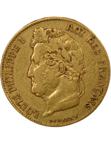 Louis-Philippe Ier Domard 20 francs Or 1839 A - Paris