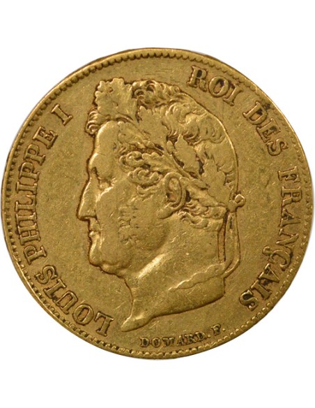 Louis-Philippe Ier Domard 20 francs Or 1839 A - Paris