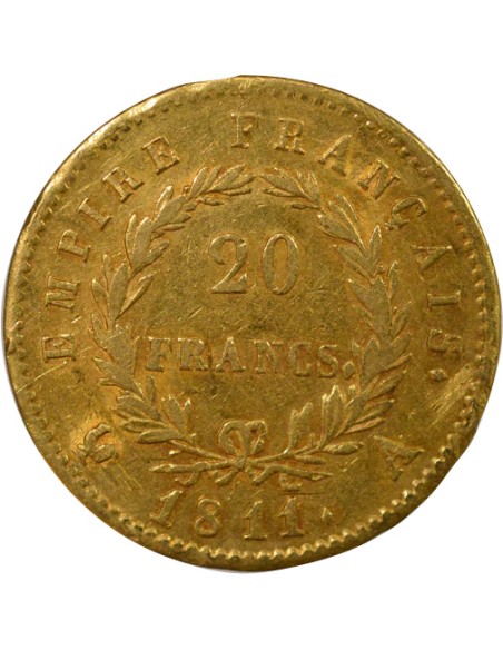 Roi d'Italie Empire 20 francs Or 1811 A - Paris