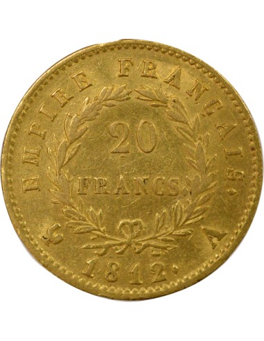 Roi d'Italie Empire 20 francs Or 1812 A - Paris