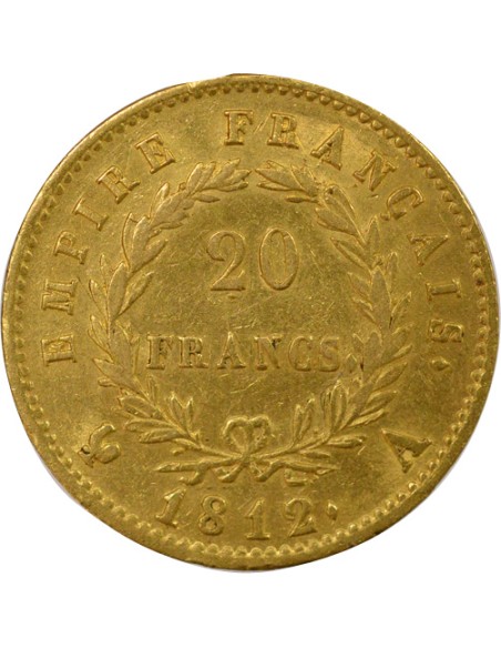 Roi d'Italie Empire 20 francs Or 1812 A - Paris