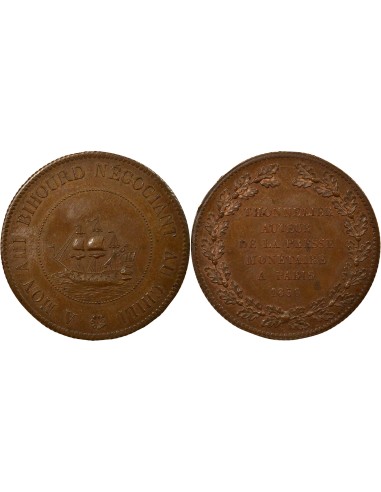 Négociant Thonnelier 25 francs (module) Cuivre 1836 A Paris