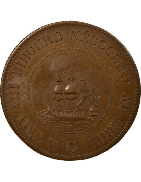 Négociant Thonnelier 25 francs (module) Cuivre 1836 A Paris