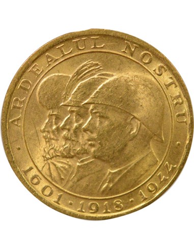 Roi de Roumanie Libération de l'Ardeal du Nord 20 lei Or 1944 B Bucarest