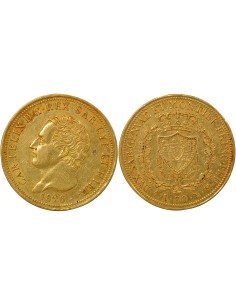 Sardaigne Charles Félix 100 lire Or 1826 T Turin