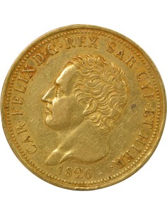 Sardaigne Charles Félix 100 lire Or 1826 T Turin 2