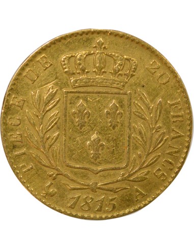 Louis XVIII Au Buste Habillé 20 francs Or 1815 A - Paris