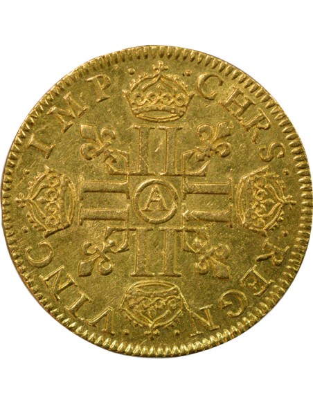 Louis XIII A la Mèche Longue 1 louis d'or Or 1641 A - Paris