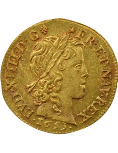 Louis XIV A la Mèche Longue 1 louis d'or Or 1653 A - Paris 2