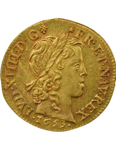 Louis XIV A la Mèche Longue 1 louis d'or Or 1653 A - Paris