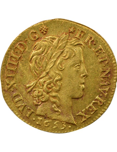 Louis XIV A la Mèche Longue 1 louis d'or Or 1653 A - Paris